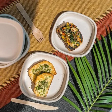 Eco-friendly dinner plates- 7 Inch organic dinner plates